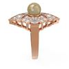 Image 2 : 1.66 ctw Diamond & Pearl Ring 18K Rose Gold - REF-202K9Y