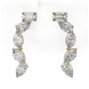 Image 2 : 2.7 ctw Mix Cut Diamonds Designer Earrings 18K Yellow Gold - REF-428Y9X