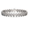 Image 1 : 12.2 ctw Pear Cut Diamond Micro Pave Bracelet 18K White Gold - REF-1025F8M