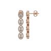 Image 2 : 4.52 ctw Oval Cut Diamond Micro Pave Earrings 18K Rose Gold - REF-381Y8X