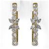 Image 2 : 2 ctw Diamond Designer Earrings 18K Yellow Gold - REF-186H8R