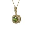 Image 1 : 7.08 ctw Tourmaline & Diamond Victorian Necklace 14K Yellow Gold - REF-209R3K