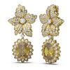 Image 2 : 7.49 ctw Canary Citrine & Diamond Earrings 18K Yellow Gold - REF-345W5H