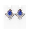 Image 1 : 10.14 ctw Tanzanite & Diamond Earrings 18K Rose Gold - REF-627X3A