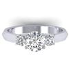 Image 1 : 1.5 ctw Certified VS/SI Diamond Solitaire 3 Stone Ring 14k White Gold - REF-346K2Y