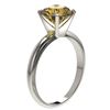 Image 3 : 2.50 ctw Certified Intense Yellow Diamond Solitaire Ring 10k White Gold - REF-564Y5X