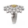 Image 2 : 5.52 ctw Canary Citrine & Diamond Ring 18K White Gold - REF-273R6K