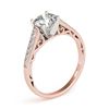 Image 3 : 1.1 ctw Certified VS/SI Diamond Ring 18k Rose Gold - REF-138M3G