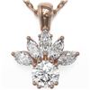 Image 1 : 1.5 ctw Diamond Designer Necklace 18K Rose Gold - REF-320X3A