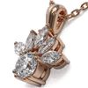 Image 3 : 1.5 ctw Diamond Designer Necklace 18K Rose Gold - REF-320X3A