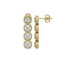 Image 2 : 4.52 ctw Cushion Cut Diamond Micro Pave Earrings 18K Yellow Gold - REF-384N5F