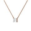 Image 3 : 2.01 ctw Princess Diamond Necklace 18K Rose Gold - REF-889H2R