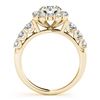 Image 2 : 2.9 ctw Certified VS/SI Diamond Halo Ring 18k Yellow Gold - REF-586W4H