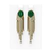 Image 1 : 9.24 ctw Emerald & Diamond Earrings 18K Yellow Gold - REF-445R5K