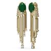 Image 2 : 9.24 ctw Emerald & Diamond Earrings 18K Yellow Gold - REF-445R5K