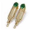 Image 3 : 9.24 ctw Emerald & Diamond Earrings 18K Yellow Gold - REF-445R5K