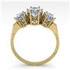 Image 3 : 2.0 ctw Past Present Future VS/SI Oval Diamond Ring 18k Yellow Gold - REF-435A2N