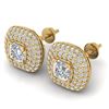 Image 2 : 2 ctw Princess VS/SI Diamond Art Deco Micro Earrings 14k Yellow Gold - REF-255R3K