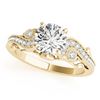 Image 2 : 1.07 ctw Certified VS/SI Diamond 2pc Wedding Set Antique 14k Yellow Gold - REF-146N6F