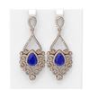 Image 1 : 11.26 ctw Sapphire & Diamond Earrings 18K Rose Gold - REF-525X5A