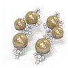 Image 3 : 2.43 ctw Diamond & Pearl Earrings 18K White Gold - REF-245Y3X