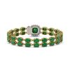Image 3 : 19.85 ctw Emerald & Diamond Bracelet 14K Yellow Gold - REF-245Y5X