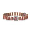 Image 2 : 26.64 ctw Tourmaline & Diamond Bracelet 14K Rose Gold - REF-472X8A