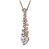 Image 2 : 1.2 ctw Heart Diamond Designer Necklace 18K Rose Gold - REF-243F8M