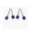 Image 1 : 15.49 ctw Sapphire & Diamond Earrings 18K Yellow Gold - REF-521N8F