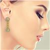 Image 3 : 10.58 ctw Citrine & Diamond Earrings 14K Yellow Gold - REF-174A5N