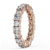 Image 3 : 4.29 ctw Princess Cut Diamond Eternity Ring 18K Rose Gold - REF-522W8H
