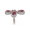 Image 2 : 9.57 ctw Ruby & Diamond Ring 18K White Gold - REF-272H8R