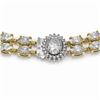 Image 3 : 29.98 ctw Rare Oval Diamond Necklace 18K Yellow Gold - REF-3584N9F