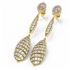 Image 3 : 5.88 ctw Morganite & Diamond Earrings 18K Yellow Gold - REF-345M3G