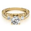 Image 1 : 1.15 ctw Certified VS/SI Diamond Antique Ring 18k Yellow Gold - REF-168H4R