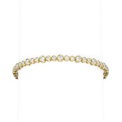 4.67 ctw Diamond Bracelet 18K Yellow Gold - REF-398A5N
