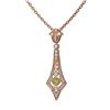 Image 3 : 1.64 ctw Fancy Yellow Diamond Necklace 18K Rose Gold - REF-206K8Y