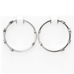 4.48 ctw Diamond Earrings 18K White Gold - REF-649R3K