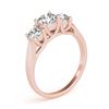 Image 2 : 1 ctw Certified VS/SI Diamond 3 Stone Ring 18k Rose Gold - REF-115H3R