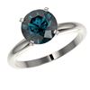 Image 2 : 2.50 ctw Certified Intense Blue Diamond Engagment Ring 10k White Gold - REF-472A5N