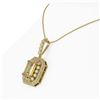 Image 3 : 5.82 ctw Canary Citrine & Diamond Victorian Necklace 14K Yellow Gold - REF-172A8N