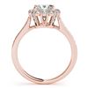 Image 2 : 1.5 ctw Certified VS/SI Princess Diamond Halo Ring 18k Rose Gold - REF-331X3A