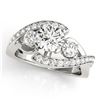 Image 2 : 2.04 ctw Certified VS/SI Diamond Bypass 2pc Wedding Set 14k White Gold - REF-336K3Y