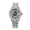 Image 2 : Rolex Ladies Stainless Steel, Diamond Dial & Diamond Bezel, Sapphire Crystal - REF-434T5K