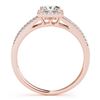 Image 3 : 1.26 ctw Certified VS/SI Princess Diamond 2pc Set Halo 14k Rose Gold - REF-174N2F