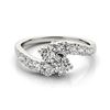 Image 1 : 1.25 ctw VS/SI Diamond 2 Stone 2 Stone Ring 18k White Gold - REF-113A6N