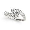 Image 2 : 1.25 ctw VS/SI Diamond 2 Stone 2 Stone Ring 18k White Gold - REF-113A6N