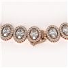 Image 3 : 42.56 ctw Oval Cut Diamond Micro Pave Necklace 18K Rose Gold - REF-5876F9M