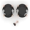Image 2 : 18.0 ctw Oval Black Diamond Stud Designer Earrings 14k Rose Gold - REF-300N8F