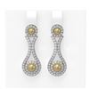 Image 1 : 2.03 ctw Diamond & Pearl Earrings 18K White Gold - REF-176W9H